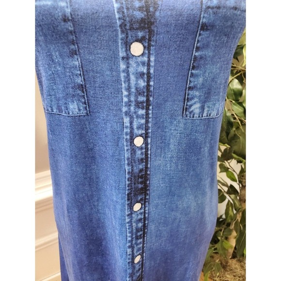 SHEIN Women's Blue Polyester Scoop Neck Sleeveless Knee Length Dress Size Large - Picture 3 of 10